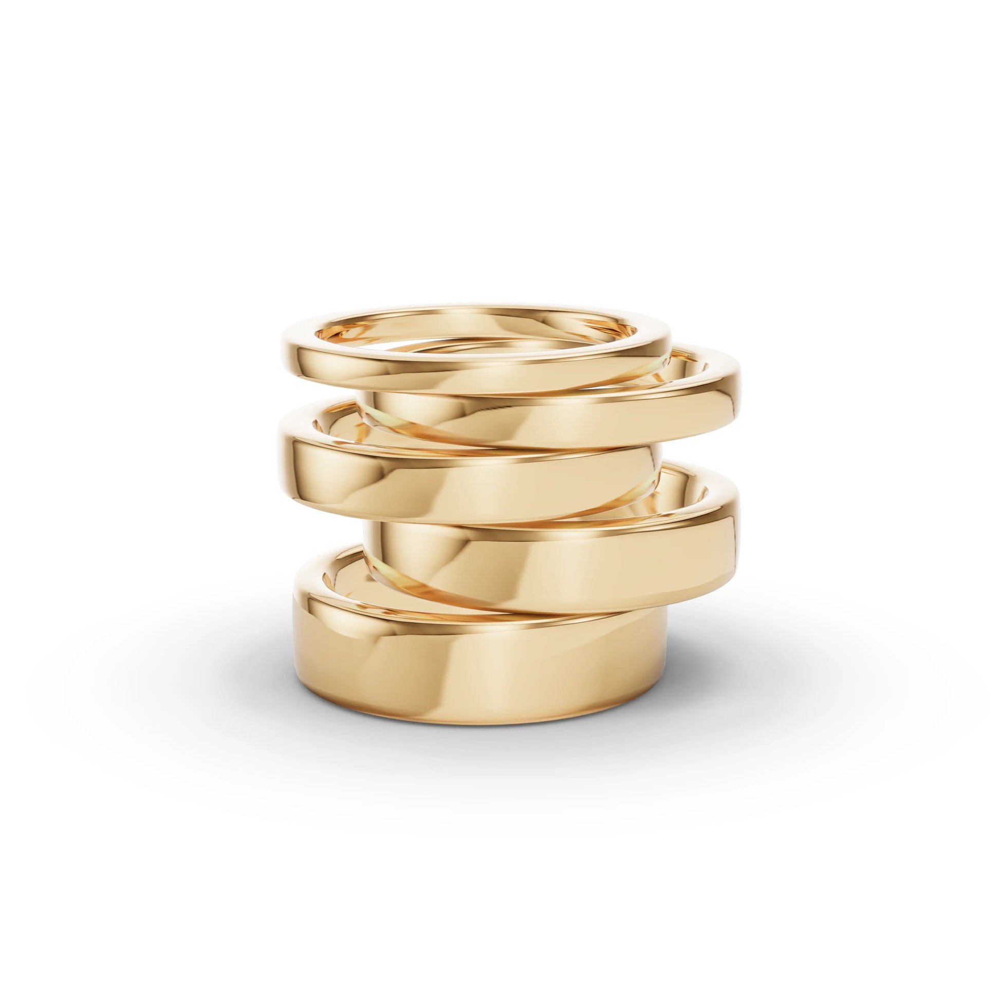7.00mm Flat Round Wedding Band | 18K Yellow Gold - Lester & Brown