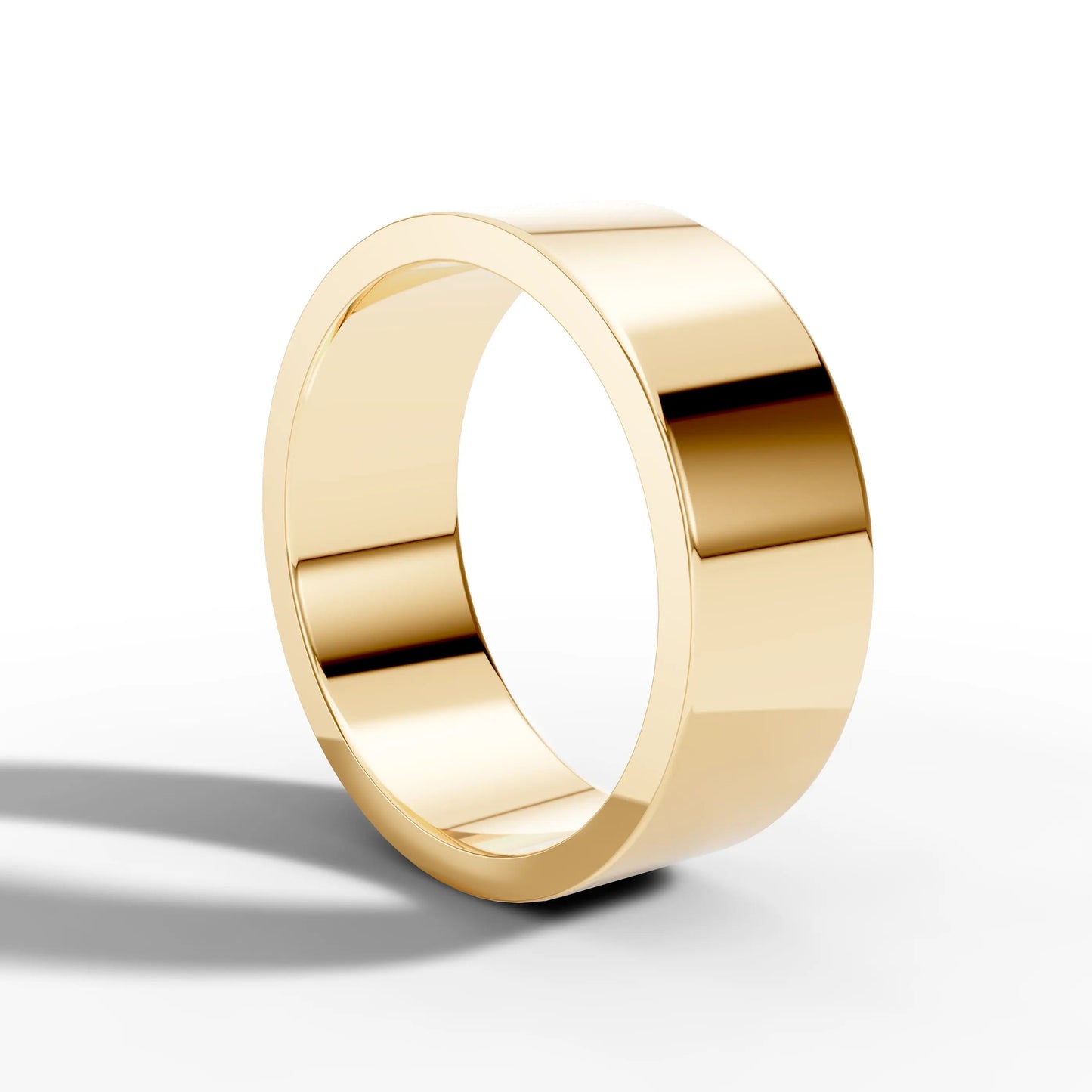 7.00mm Flat Round Wedding Band | 18K Yellow Gold - Lester & Brown