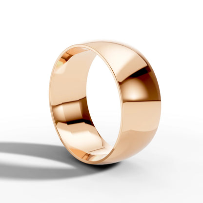 8.00mm Court Plain Wedding Band | 18K Rose Gold - Lester & Brown