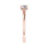 image of luxury cushion rose gold hidden halo solitaire lab grown diamond engagement ring