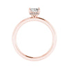  cushion rose gold hidden halo solitaire lab grown diamond engagement ring