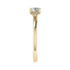 image of luxury cushion yellow gold hidden halo solitaire lab grown diamond engagement ring