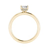luxury cushion yellow gold hidden halo solitaire lab grown diamond engagement ring 