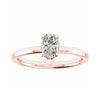 luxury oval rose gold hidden halo lab grown diamond engagement ring