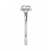 side angle luxury white gold hidden halo oval lab grown diamond engagement ring 