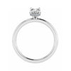 side view luxury white gold hidden halo oval lab grown diamond engagement ring 