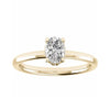 luxury oval yellow gold hidden halo lab grown diamond engagement ring