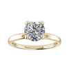 luxury round yellow gold solitaire hidden halo lab grown diamond engagement ring