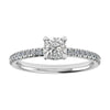 luxury cushion platinum diamond set shoulders hidden halo lab grown diamond engagement ring