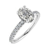 side image luxury oval platinum diamond set shoulders hidden halo lab grown diamond engagement ring