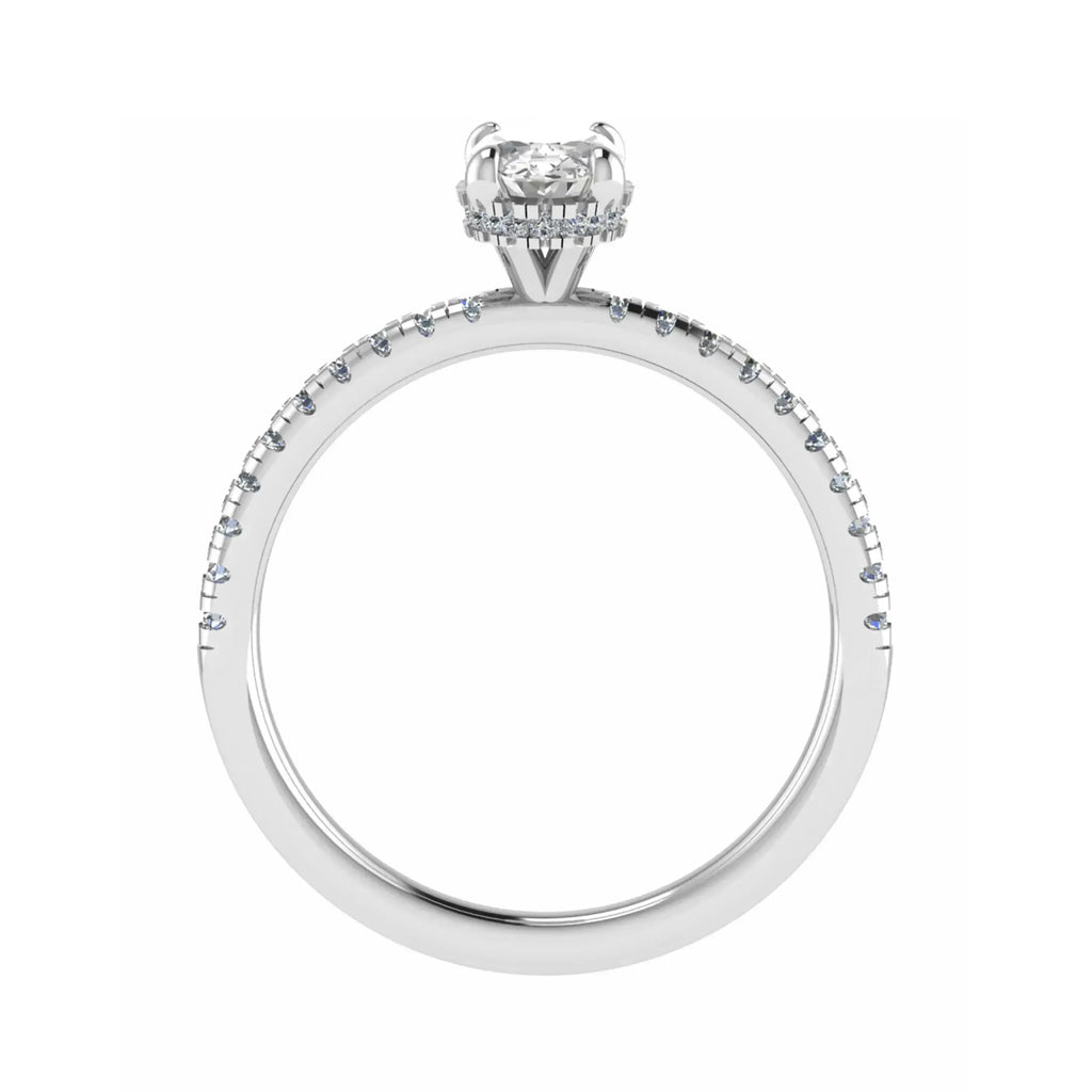 side image luxury oval platinum diamond set shoulders hidden halo lab grown diamond engagement ring