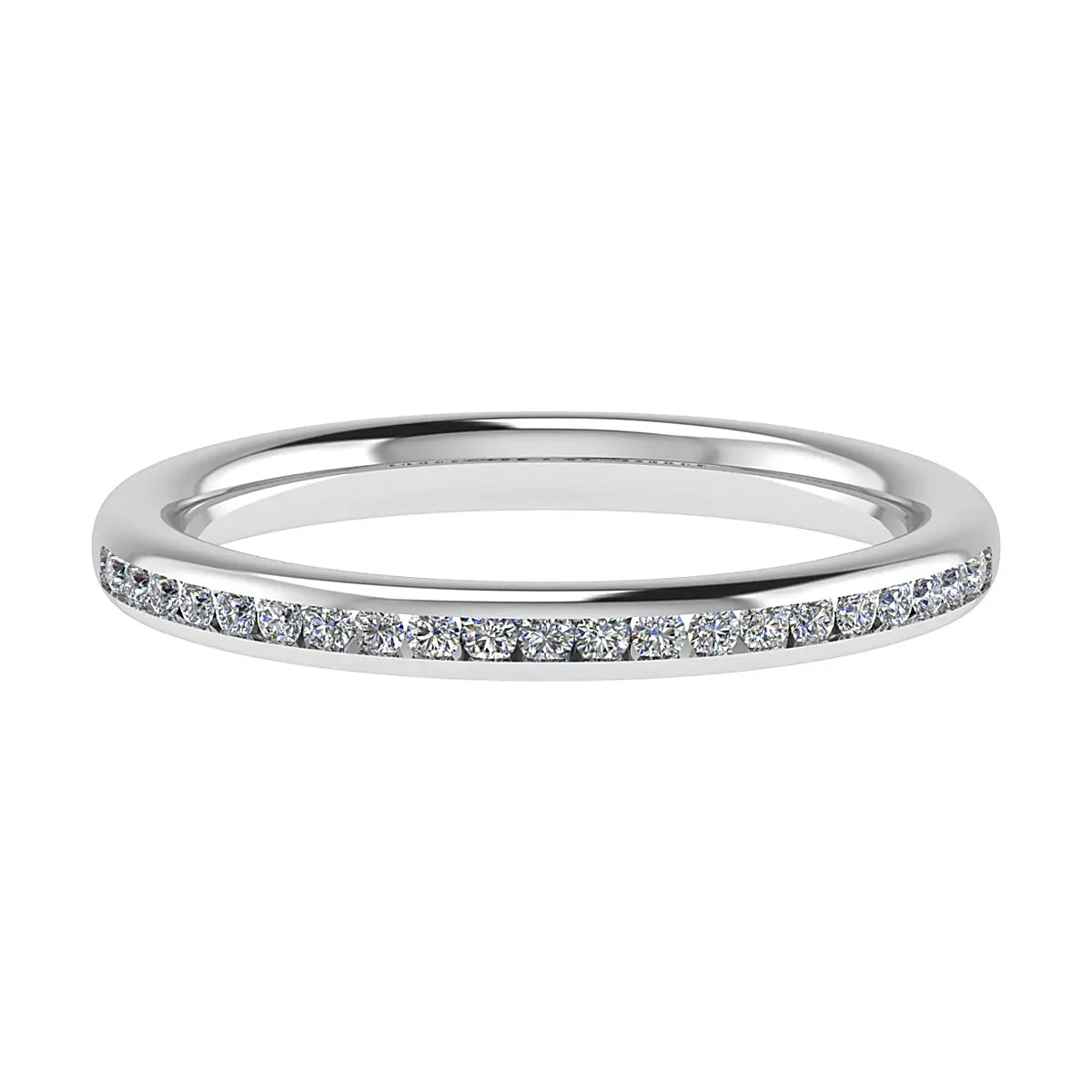 2mm Premium Round Channel Set 50% - Lab-grown Diamond | Platinum Lester & Brown