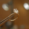 image luxury oval yellow gold diamond set shoulders hidden halo lab grown diamond engagement ring