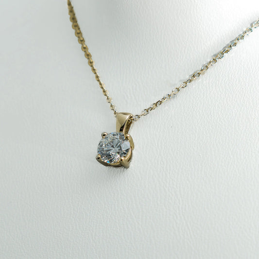 1ct Lab-Grown Diamond Pendant | 18k Yellow Gold Lester & Brown