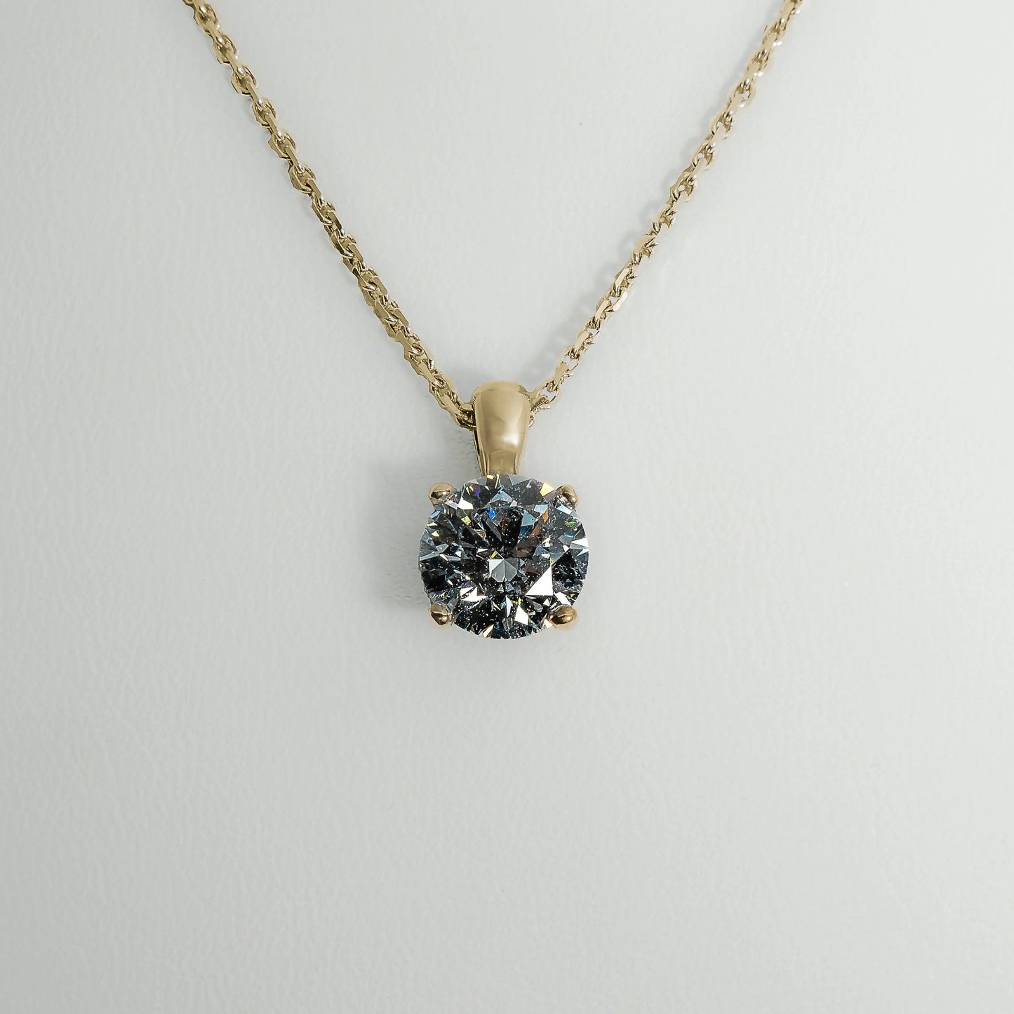 2ct Lab-Grown Diamond Pendant | 18k Yellow Gold Lester & Brown