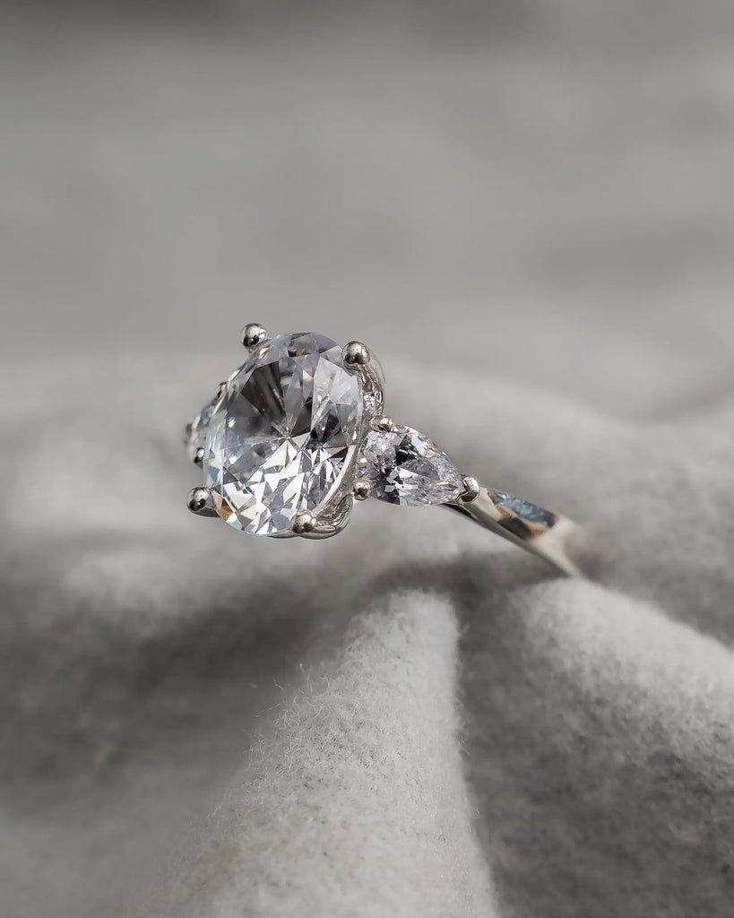 Oval White Gold Lab Grown Diamond Trilogy My Store