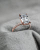 Emerald 18K Rose Gold Lab Grown Diamond Set Shoulders (Hidden Halo) My Store