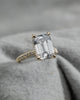 Emerald 18K Yellow Gold Lab Grown Diamond Set Shoulders (Hidden Halo) My Store