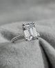 Emerald Platinum Lab Grown Diamond Set Shoulders (Hidden Halo) My Store