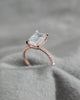 Emerald 18K Rose Gold Lab Grown Diamond Set Shoulders (Hidden Halo) My Store
