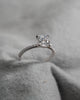 Round Platinum Lab Grown Diamond Set Shoulders