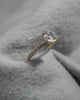 Round Yellow Gold Lab Grown Diamond Set Shoulders