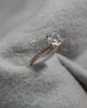 Round Rose Gold Lab Grown Diamond Set Shoulders