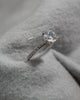 Round White Gold Lab Grown Diamond Set Shoulders