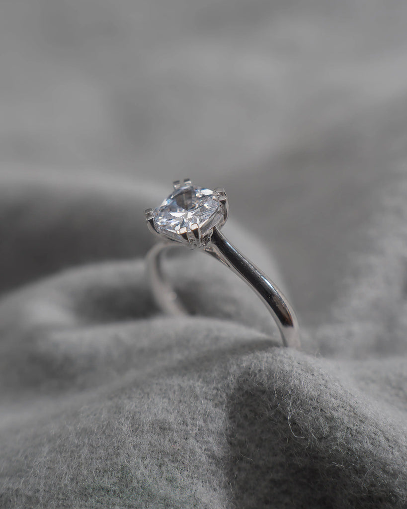 Cushion Platinum Lab Grown Solitaire My Store