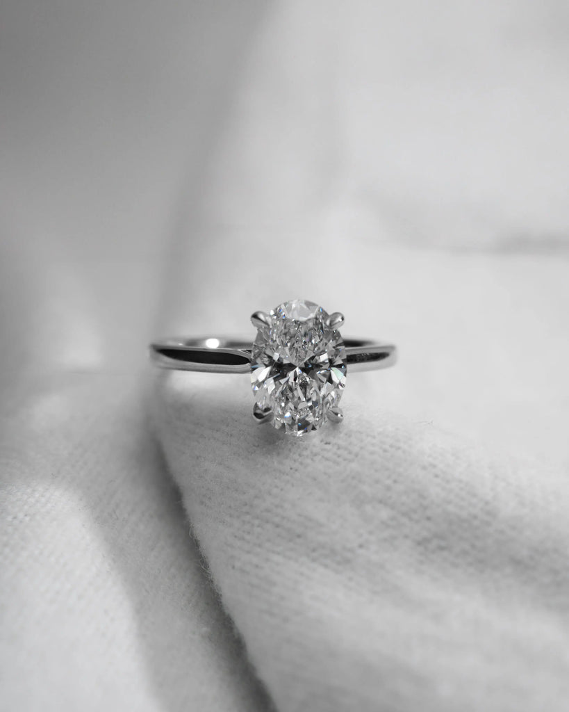 Oval Platinum Lab Grown Diamond Solitaire My Store