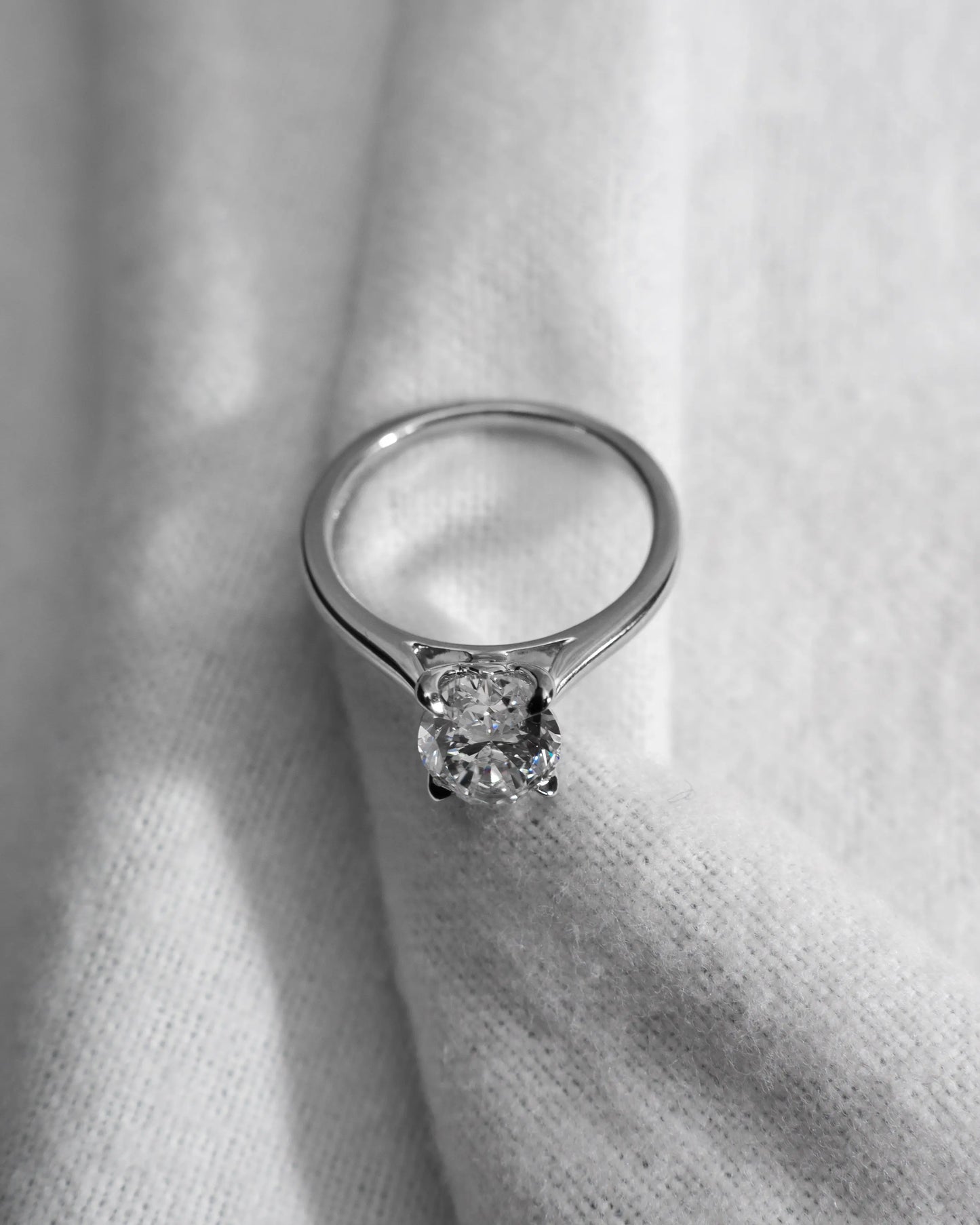 Oval Platinum Lab Grown Diamond Solitaire My Store