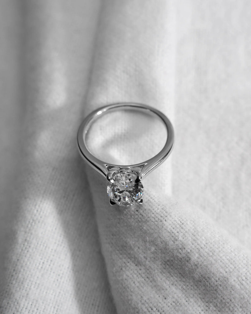 Oval Platinum Lab Grown Diamond Solitaire My Store