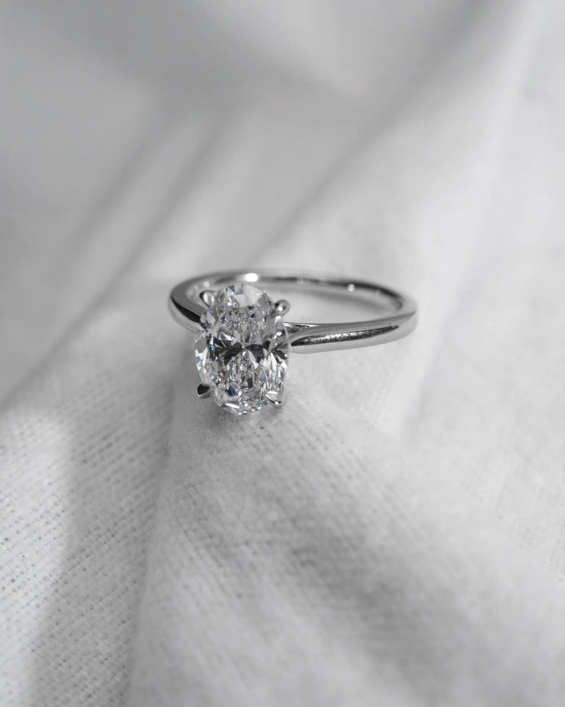 Oval Platinum Lab Grown Diamond Solitaire My Store