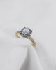 Round Yellow Gold Lab Grown Diamond Set Shoulders