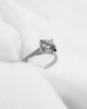 Round White Gold Lab Grown Diamond Set Shoulders