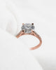Round Rose Gold Lab Grown Diamond Set Shoulders
