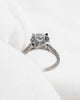Round White Gold Lab Grown Diamond Set Shoulders
