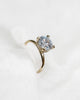 Round Yellow Gold Lab Grown  Solitaire (Hidden Halo)