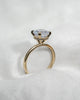 Round Yellow Gold Lab Grown  Solitaire (Hidden Halo)