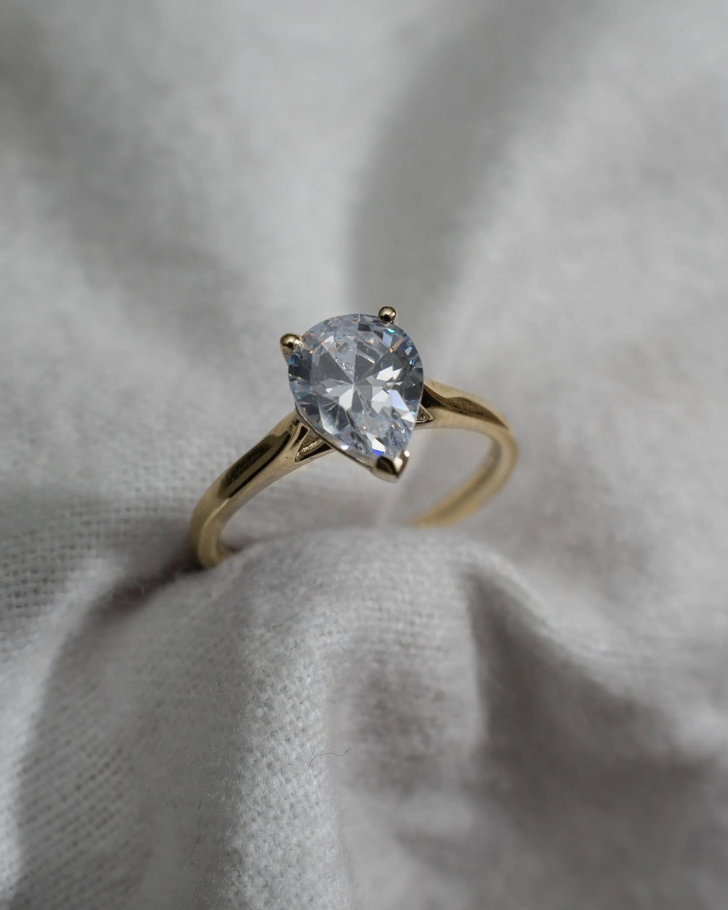 Pear Yellow Gold Lab Grown Diamond Solitaire My Store
