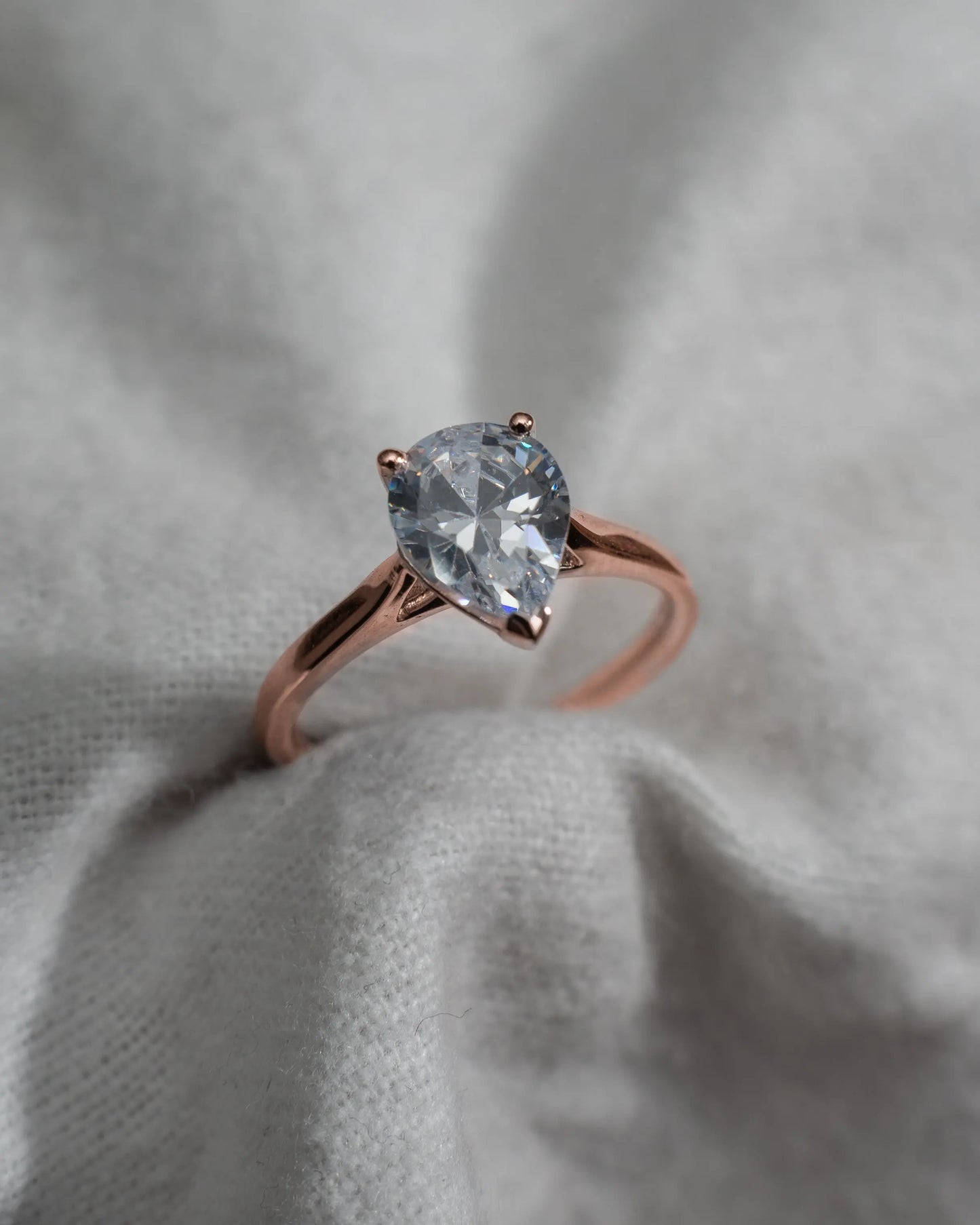 Pear Rose Gold Lab Grown Diamond Solitaire My Store