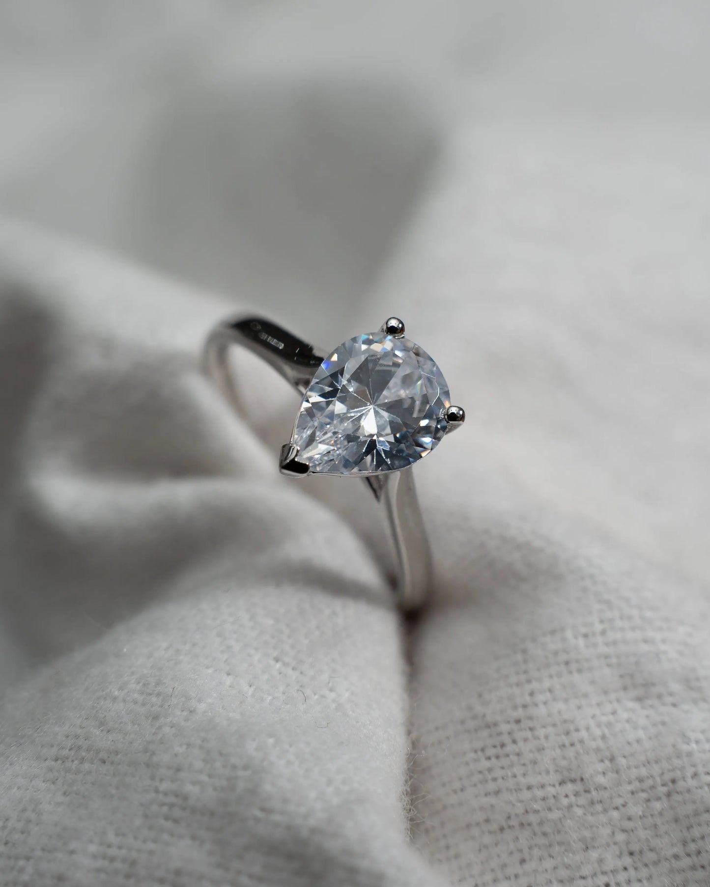 Pear Platinum Lab Grown Diamond Solitaire My Store