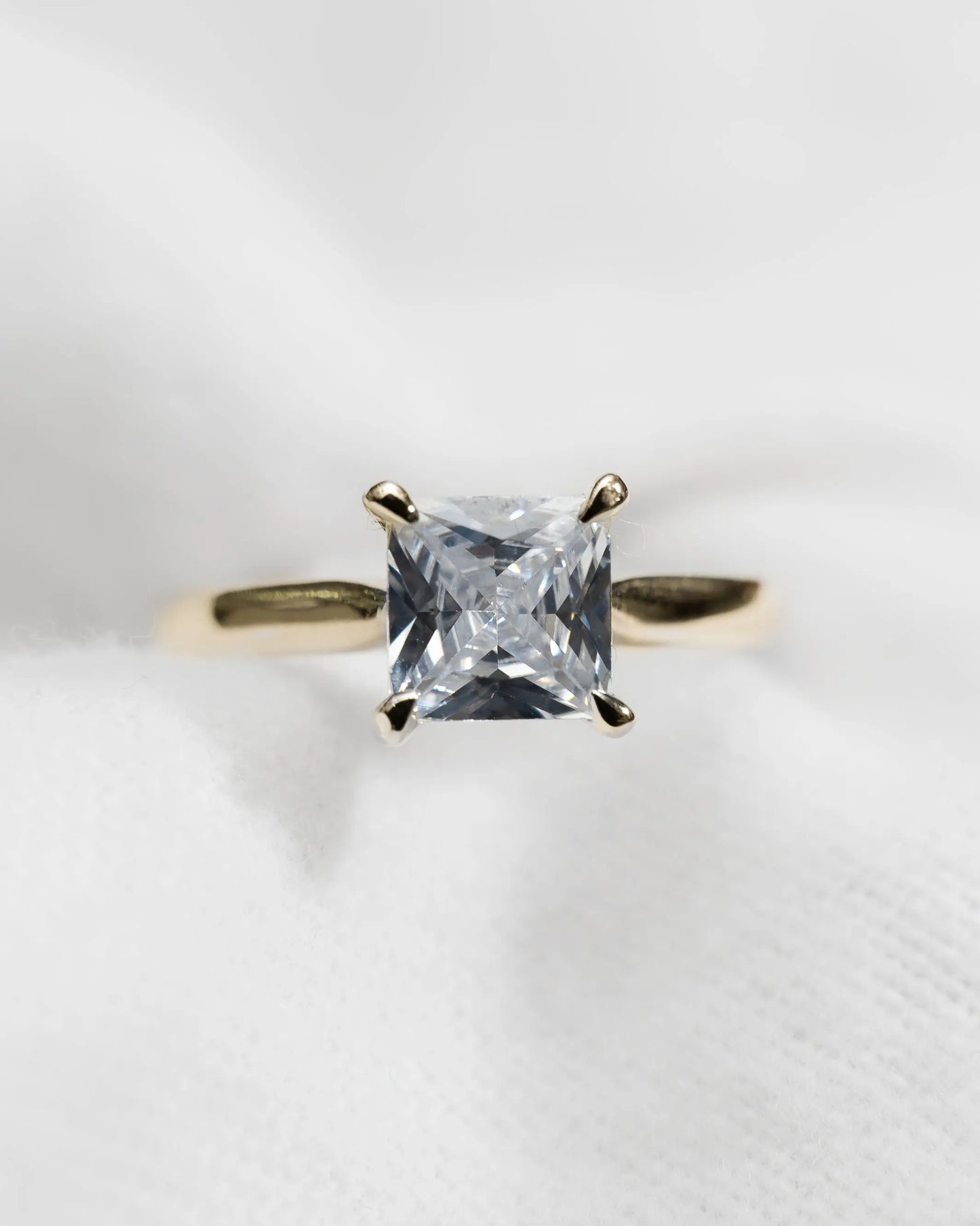 Princess Yellow Gold Lab Grown Diamond Solitaire My Store