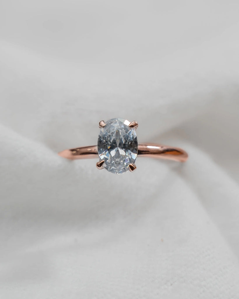 Oval Rose Gold Lab Grown Diamond (Hidden Halo) My Store
