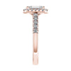 luxury emerald rose gold halo lab grown diamond engagement ring image