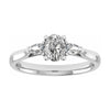 luxury oval platinum trilogy lab grown diamond engagement ring