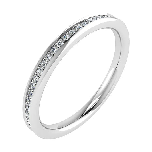 2mm Premium Grain Set 100% - Lab-grown Diamond | 18K White Gold Lester & Brown