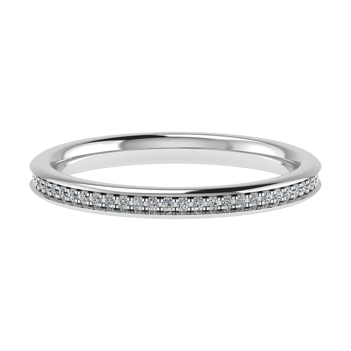 2mm Premium Grain Set 100% - Lab-grown Diamond | 18K White Gold Lester & Brown
