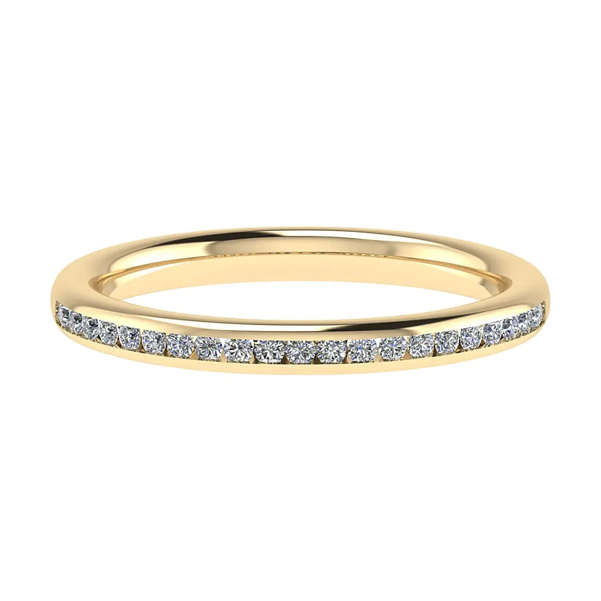 2mm Premium Round Channel Set 50% - Lab-grown Diamond | 18K Yellow Gold Lester & Brown