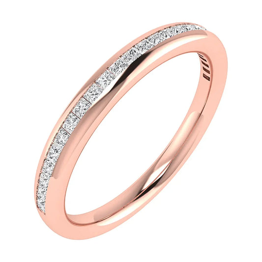 2.30mm Princess Channel Set 50% - Lab-grown Diamond | 18k Rose Gold Lester & Brown